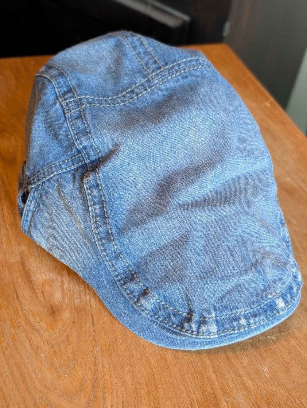 Classic Women's Denim Newsboy Hat - Blue